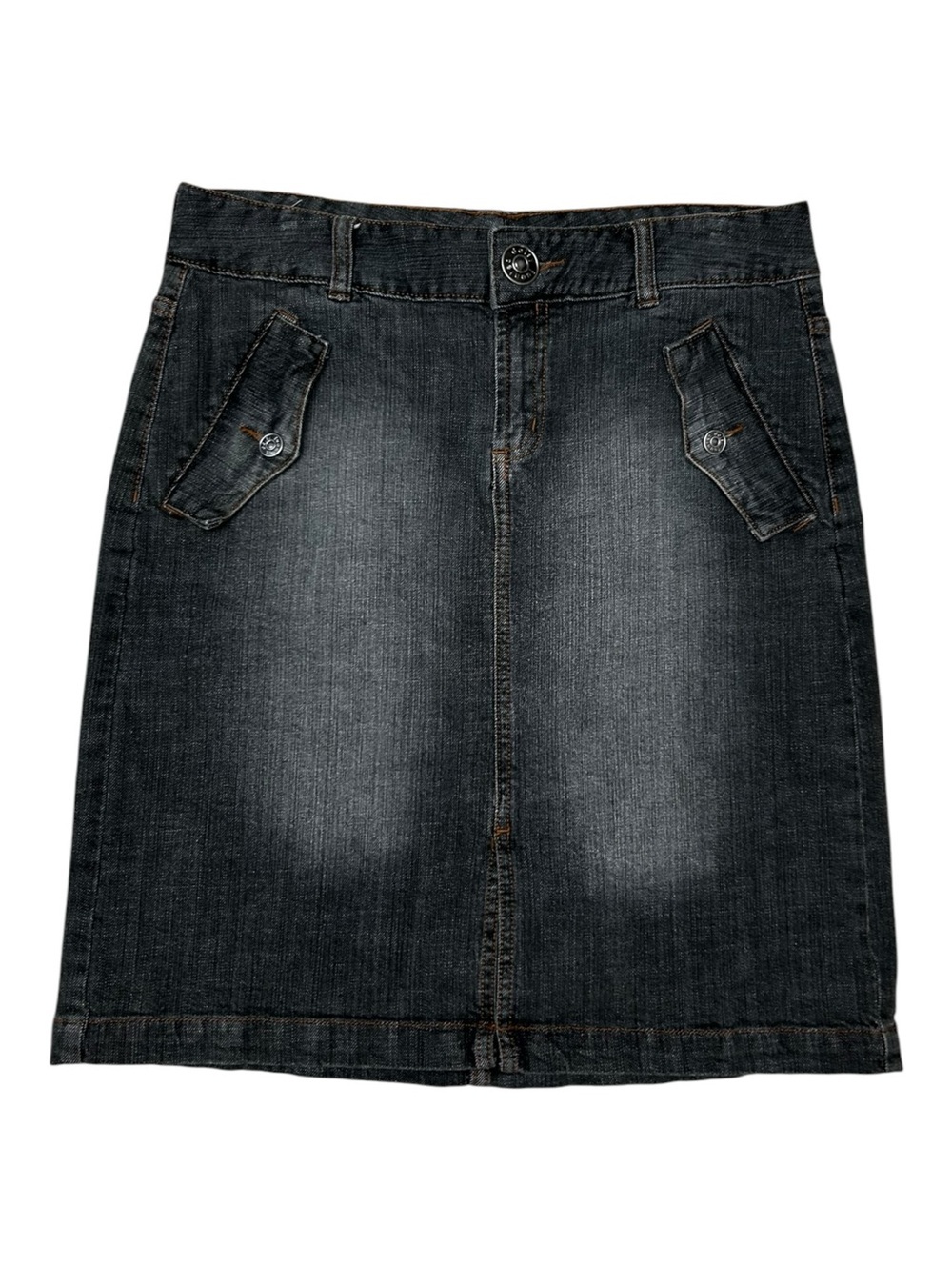 Daisy Fuentes Smoke Wash Denim Mini Skirt Size 6